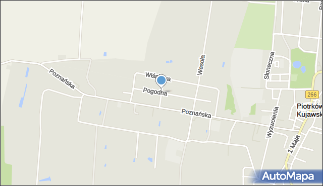 Piotrków Kujawski, Akacjowa, mapa Piotrków Kujawski