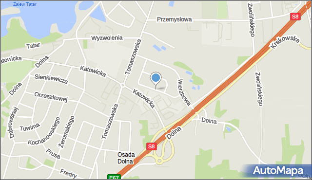 Rawa Mazowiecka, Akacjowa, mapa Rawa Mazowiecka