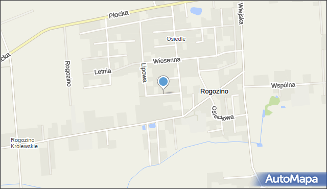 Rogozino, Akacjowa, mapa Rogozino