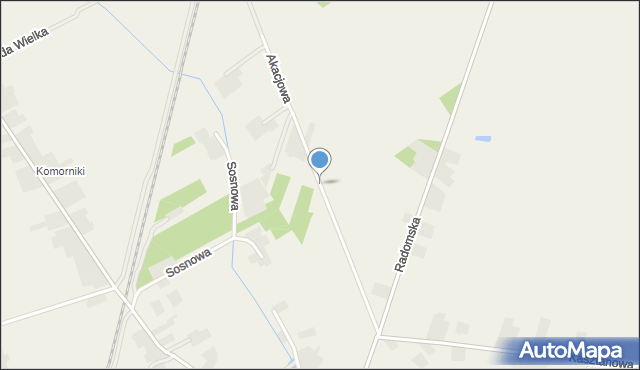 Ruda Wielka, Akacjowa, mapa Ruda Wielka