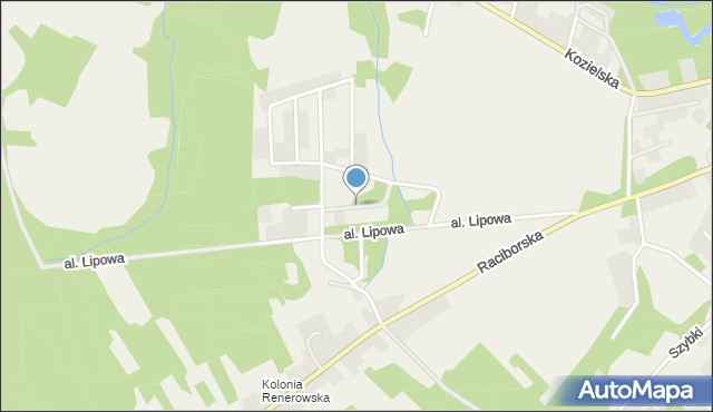 Rudy gmina Kuźnia Raciborska, Akacjowa, mapa Rudy gmina Kuźnia Raciborska
