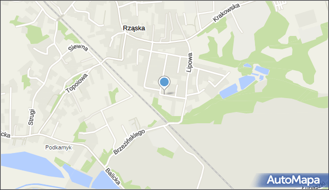 Rząska, Akacjowa, mapa Rząska