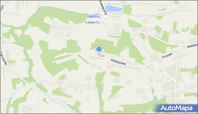 Siepraw, Akacjowa, mapa Siepraw