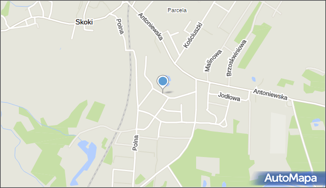 Skoki powiat wągrowiecki, Akacjowa, mapa Skoki powiat wągrowiecki