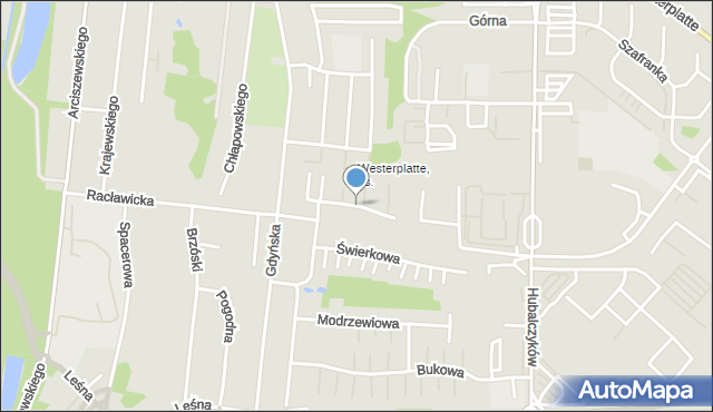 Słupsk, Akacjowa, mapa Słupska