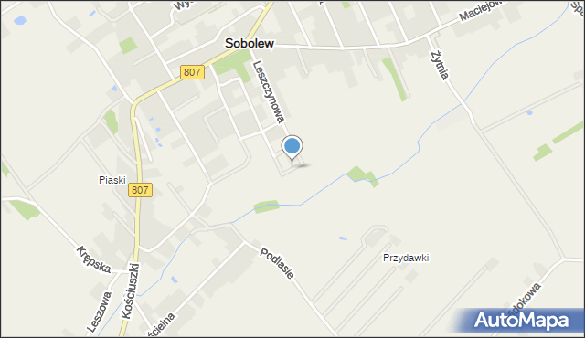 Sobolew powiat garwoliński, Akacjowa, mapa Sobolew powiat garwoliński