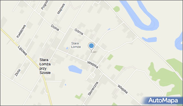 Stara Łomża przy Szosie, Akacjowa, mapa Stara Łomża przy Szosie