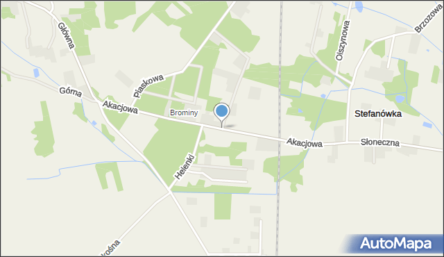 Stefanówka gmina Tarczyn, Akacjowa, mapa Stefanówka gmina Tarczyn