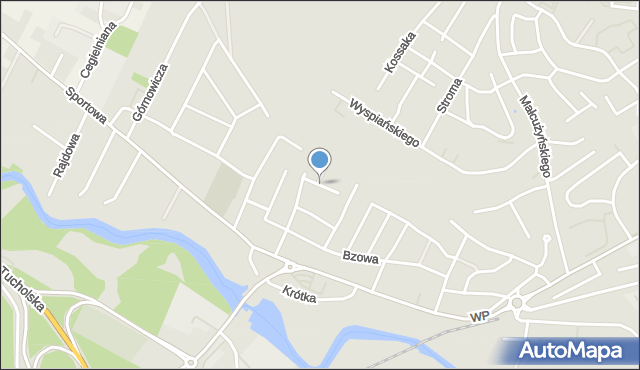 Świecie, Akacjowa, mapa Świecie