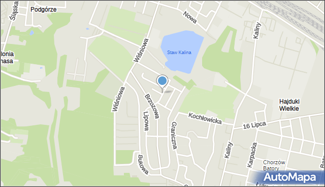 Świętochłowice, Akacjowa, mapa Świętochłowice