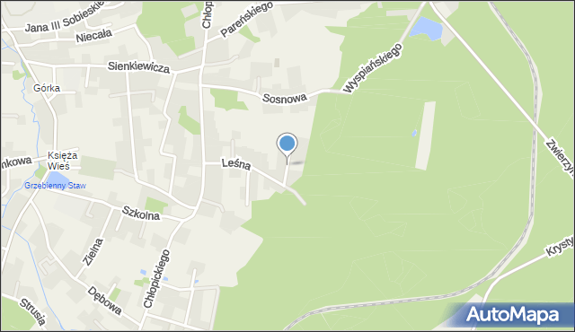 Tenczynek, Akacjowa, mapa Tenczynek