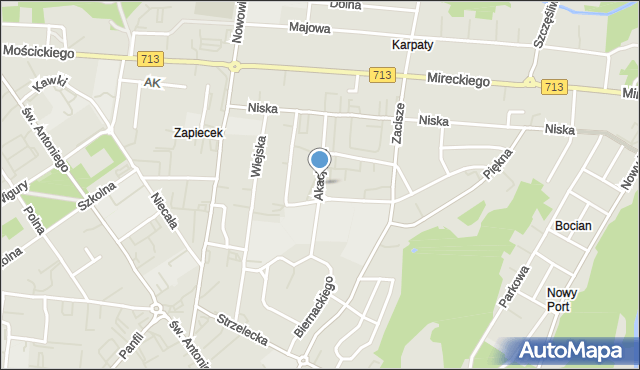 Tomaszów Mazowiecki, Akacjowa, mapa Tomaszów Mazowiecki