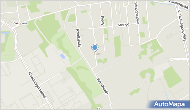 Warszawa, Aksamitki, mapa Warszawy