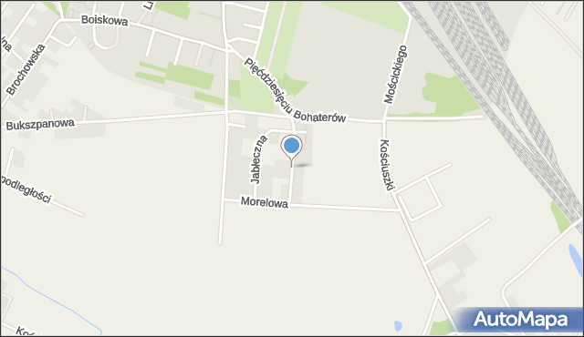 Zacharzyce, Akacjowa, mapa Zacharzyce