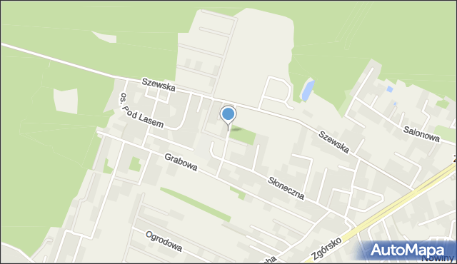 Zagrody gmina Nowiny, Akacjowa, mapa Zagrody gmina Nowiny