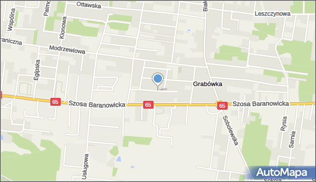 Zaścianki gmina Grabówka, Akacjowa, mapa Zaścianki gmina Grabówka