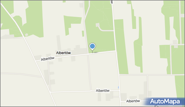 Albertów gmina Lutomiersk, Albertów, mapa Albertów gmina Lutomiersk