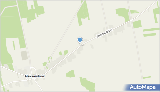 Aleksandrów powiat piotrkowski, Aleksandrów, mapa Aleksandrów powiat piotrkowski