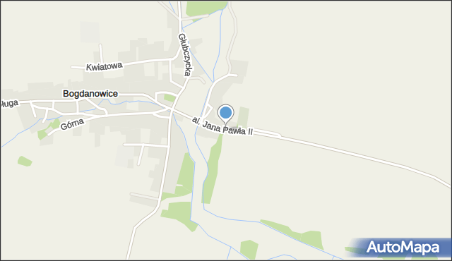 Bogdanowice, Aleja Jana Pawła II, mapa Bogdanowice