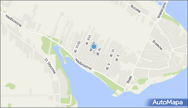 Boguchwałowice, Aleja XII, mapa Boguchwałowice