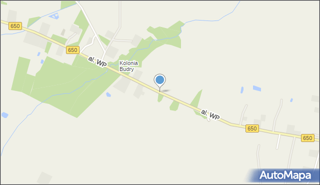 Budry, Aleja Wojska Polskiego, mapa Budry