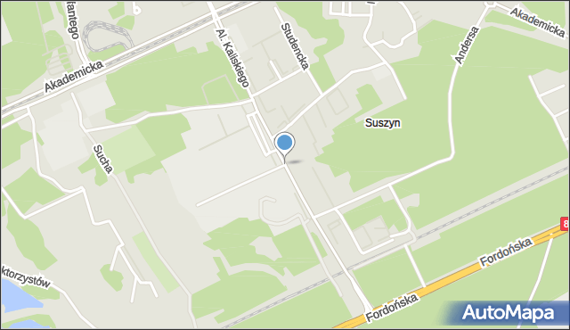 Bydgoszcz, Aleje Kaliskiego Sylwestra, prof., mapa Bydgoszczy