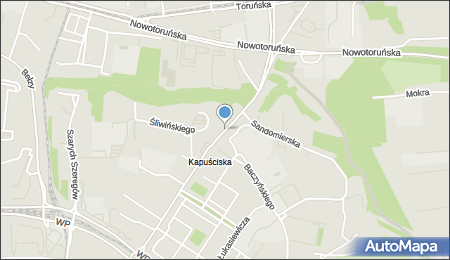 Bydgoszcz, Aleje Prezydenta Kaczyńskiego Lecha, mapa Bydgoszczy