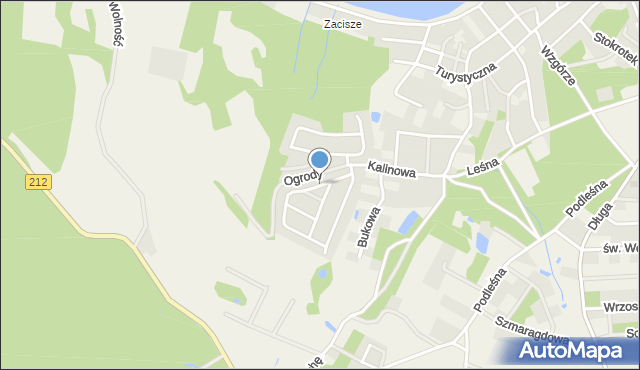 Charzykowy, Aleja Podgórna, mapa Charzykowy
