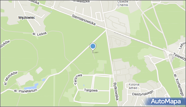 Chorzów, Aleja Targowa, mapa Chorzów