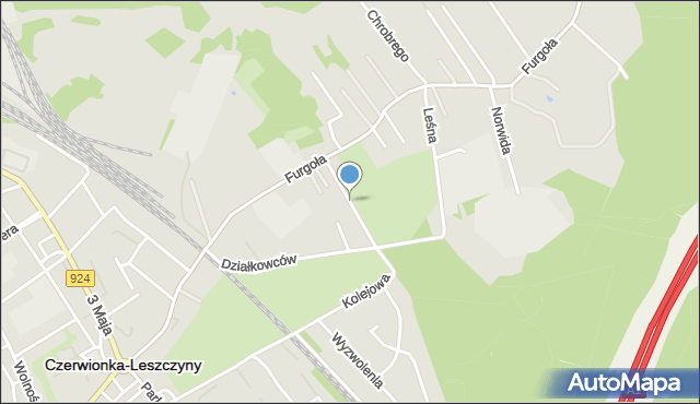Czerwionka-Leszczyny, Aleja Spacerowa, mapa Czerwionka-Leszczyny
