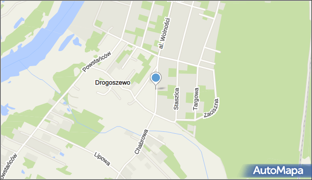 Drogoszewo gmina Wyszków, Aleja Wolności, mapa Drogoszewo gmina Wyszków