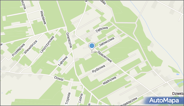 Dziektarzew, Aleja Nadziei, mapa Dziektarzew