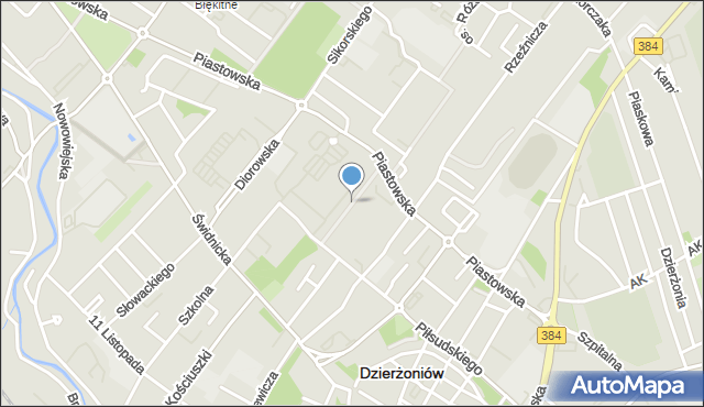 Dzierżoniów, Aleja Pileckiego Witolda, rtm., mapa Dzierżoniów