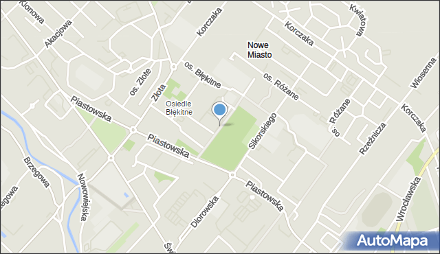 Dzierżoniów, Aleja Woźniaka Krzysztofa, mjr., mapa Dzierżoniów