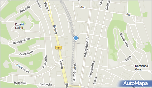 Gdynia, Aleja 17 Grudnia, mapa Gdyni