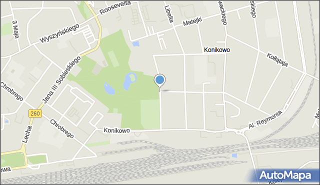 Gniezno, Aleja Marcinkowskiego Karola, mapa Gniezna