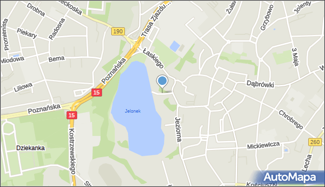 Gniezno, Aleja Zientarskiego Władysława, ks., mapa Gniezna