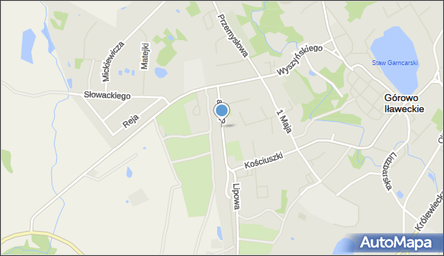Górowo Iławeckie, Aleja Wojska Polskiego, mapa Górowo Iławeckie