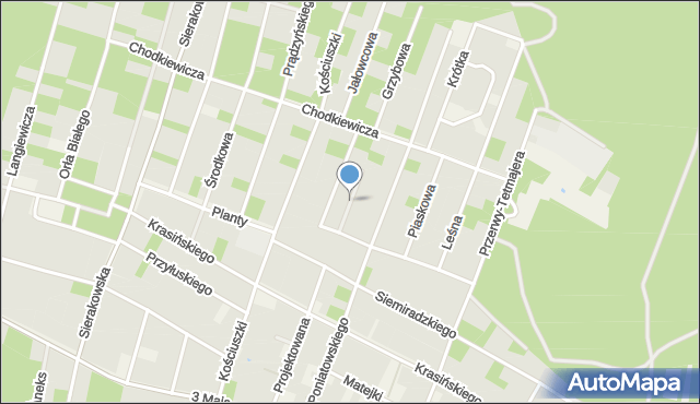 Izabelin C, Aleja Dębów, mapa Izabelin C