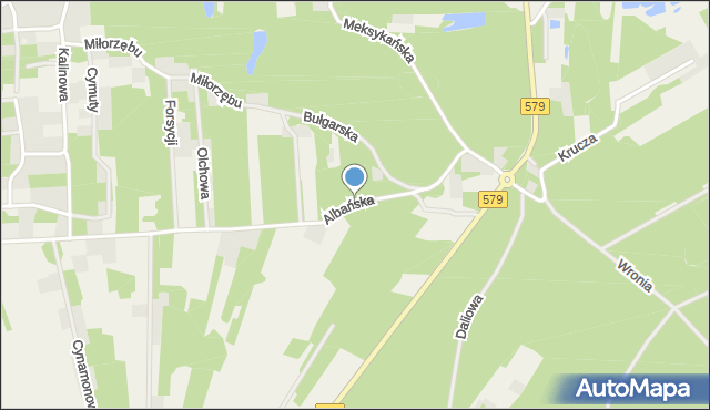 Janinów gmina Grodzisk Mazowiecki, Albańska, mapa Janinów gmina Grodzisk Mazowiecki