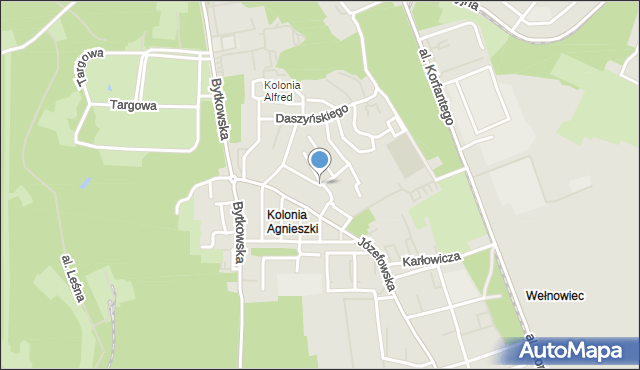 Katowice, Alfreda, mapa Katowic