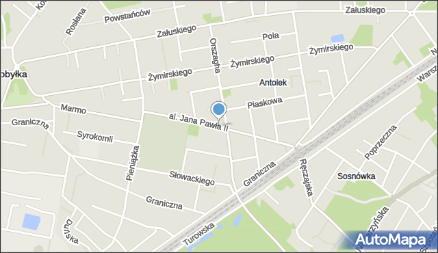 Kobyłka, Aleja Jana Pawła II, mapa Kobyłka