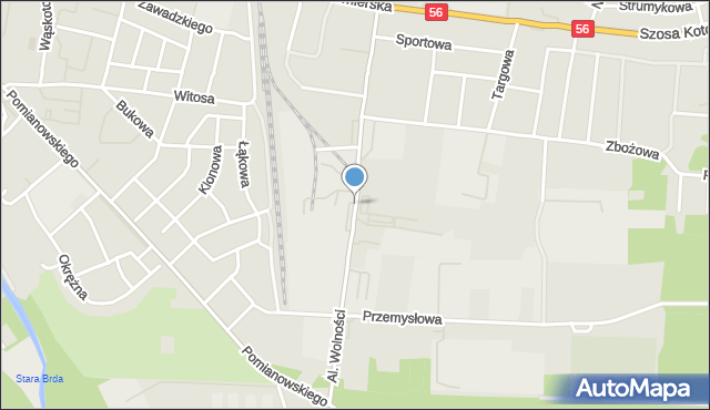 Koronowo powiat bydgoski, Aleje Wolności, mapa Koronowo powiat bydgoski