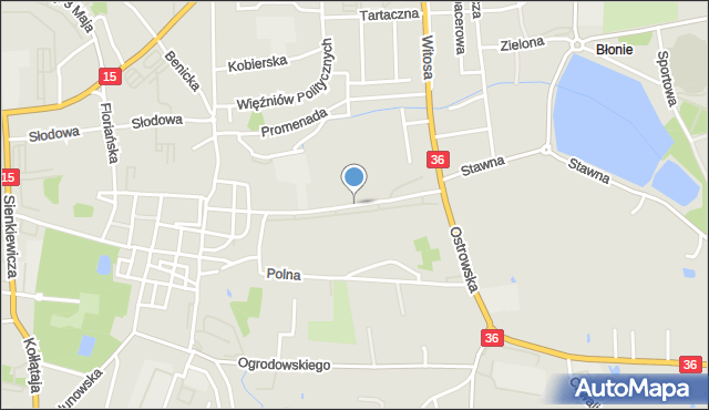 Krotoszyn, Aleja Powstańców Wielkopolskich, mapa Krotoszyna