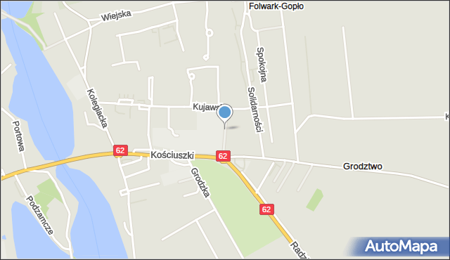 Kruszwica, Aleja Honorowych Dawców Krwi, mapa Kruszwica