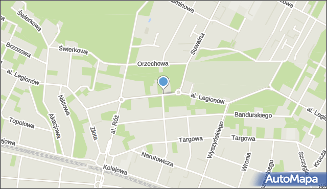 Legionowo, Aleja Legionów, mapa Legionowo
