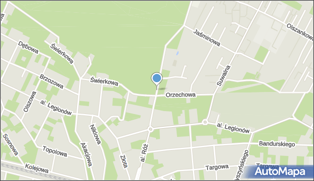 Legionowo, Aleja Róż, mapa Legionowo