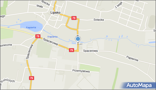 Lipsko, Aleja Armii Krajowej, mapa Lipsko