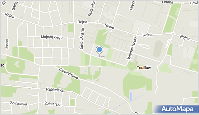 Łódź, Aleja Brynickiej Salomei, mapa Łodzi