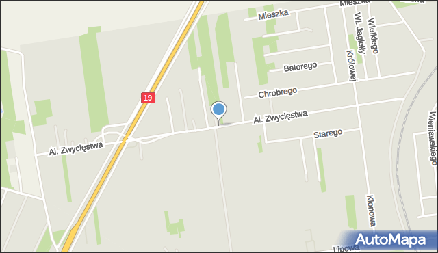 Lubartów, Aleje Zwycięstwa, mapa Lubartów